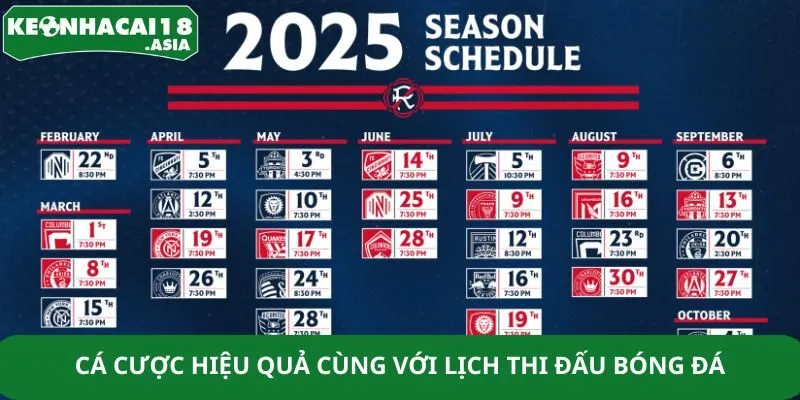 Cá cược hiệu quả cùng với lịch thi đấu bóng đá